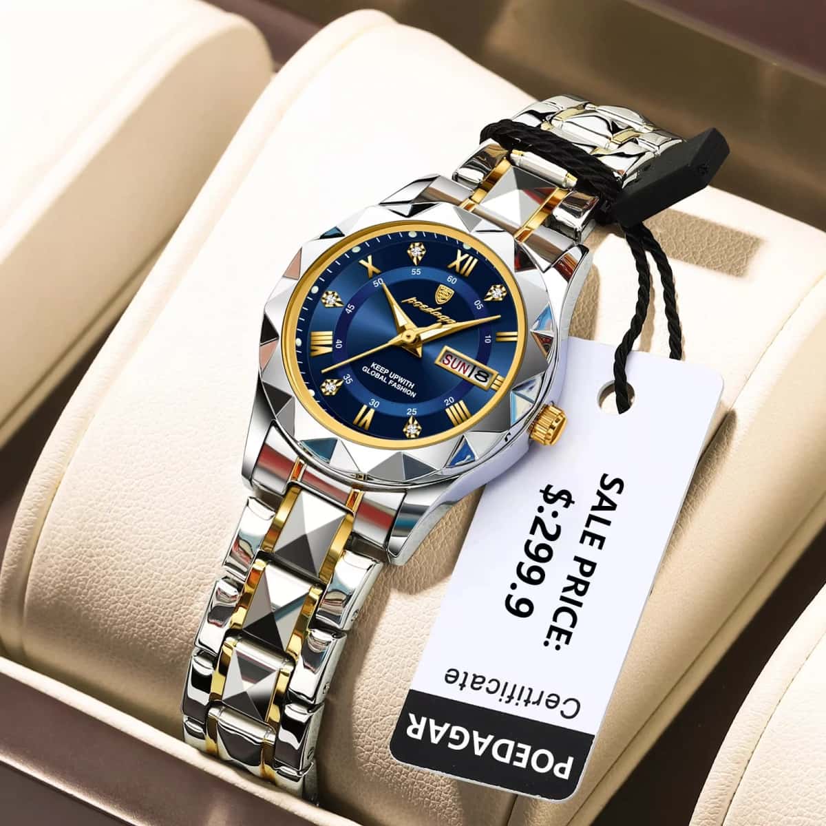 Poedagar 306 For Women - Silver Gold Blue