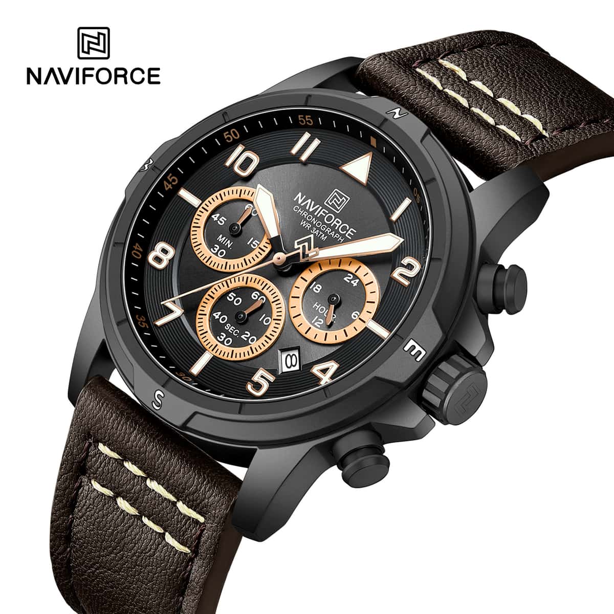 Naviforce 8077 L - Black Coffee