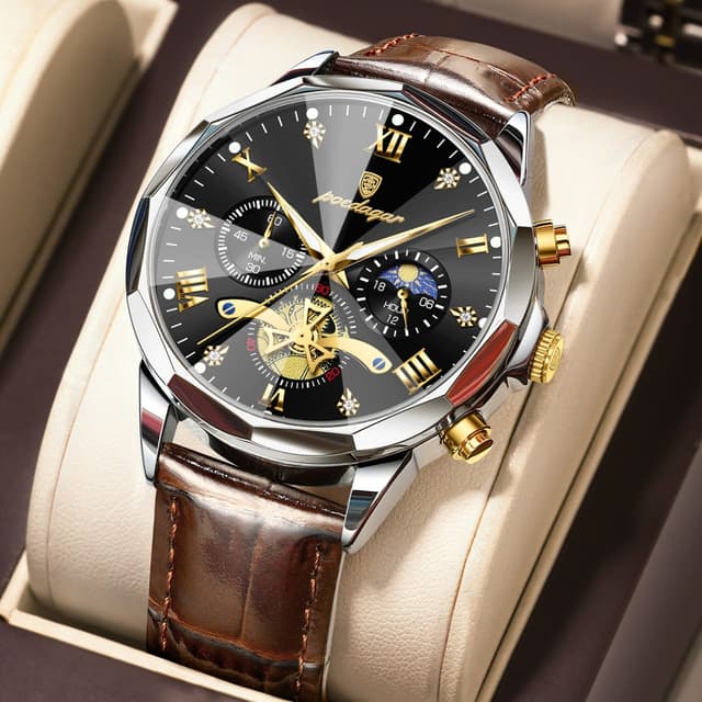 Poedagar 938L For Men - Brown Black 