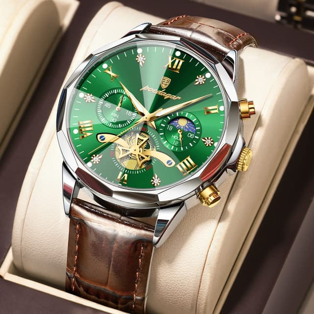 Poedagar 938L For Men - Brown Green 
