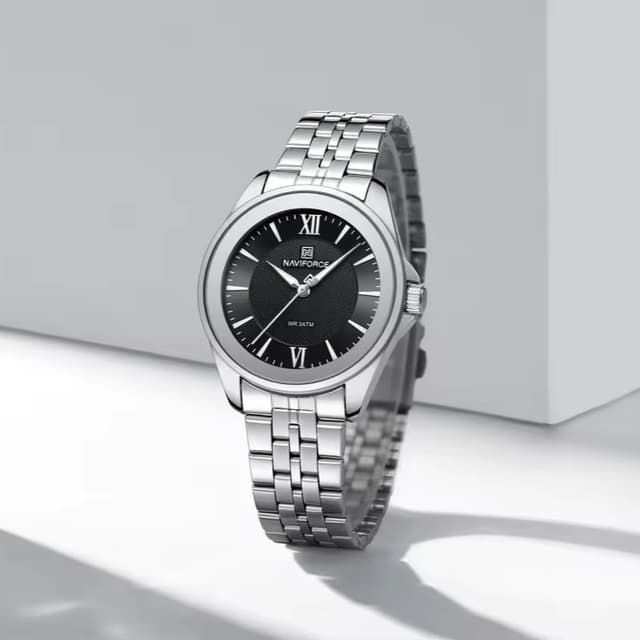 Naviforce 5067 For Women - Silver Black 