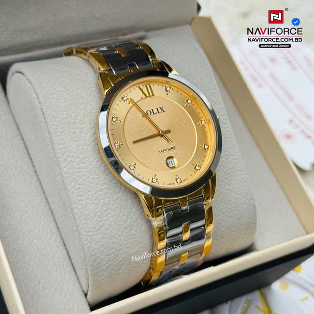 Aolix 6827 Men's Watch - Silver Gold