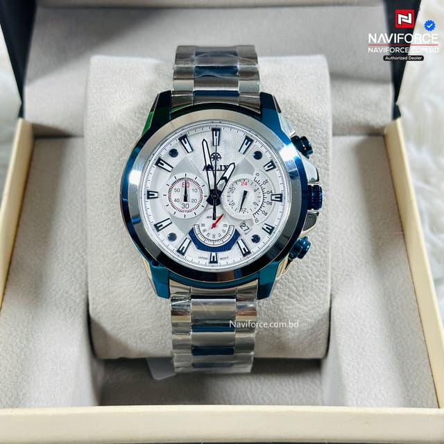 Aolix 7054 Men's Watch - Silver Blue