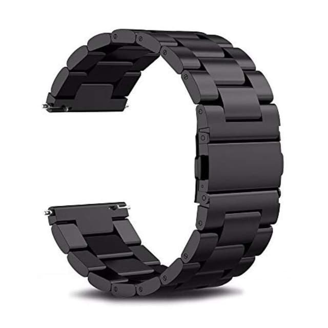 Watch Stainless Steel Strap 22mm - Black 