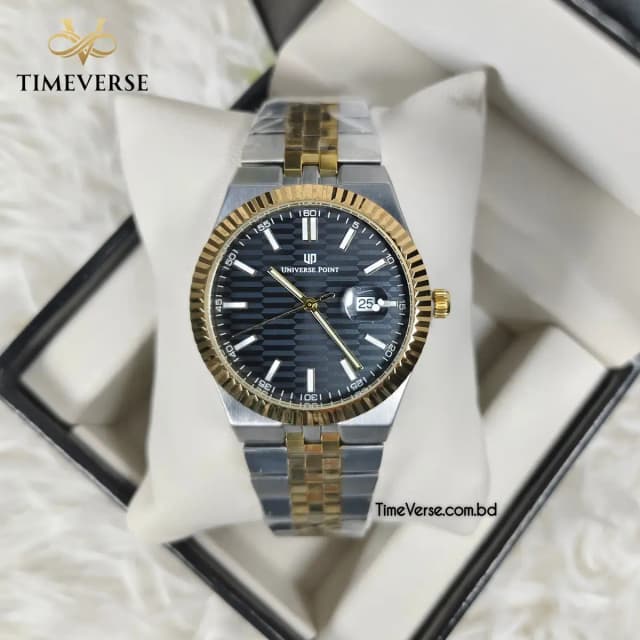 Universe Point A15 Men's Watch - Silver Gold Black