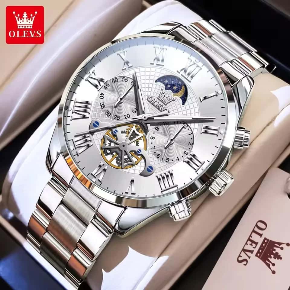 Olevs 3640 CH For Men – Silver