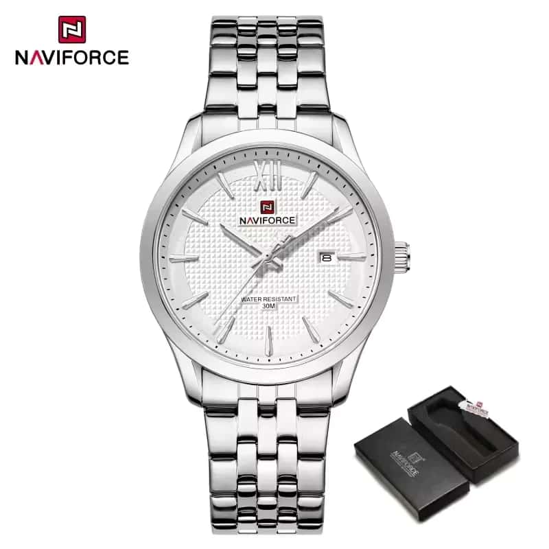 Naviforce 9255 For Men - Silver