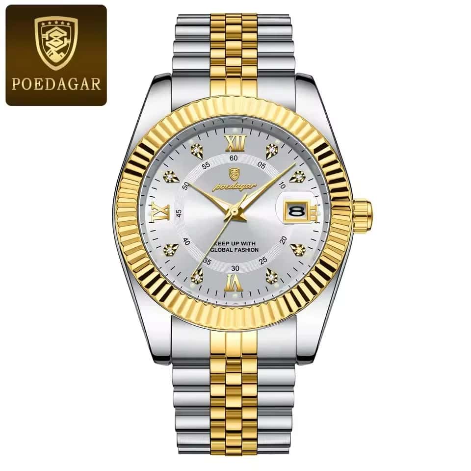 Poedagar 910 CH For Men - Gold White