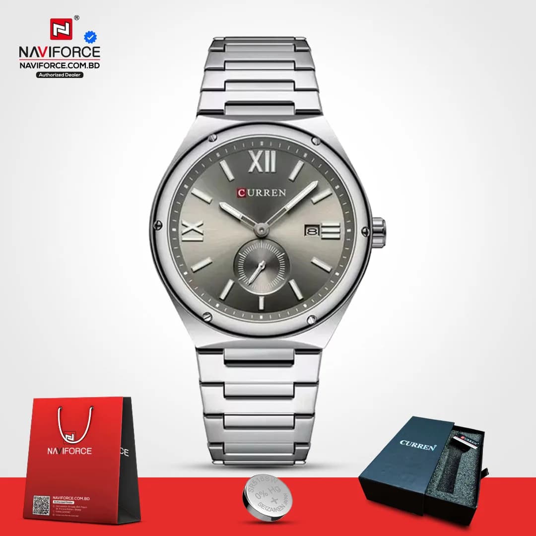 Curren-8471-CH-For-Men-–-Silver-Gray