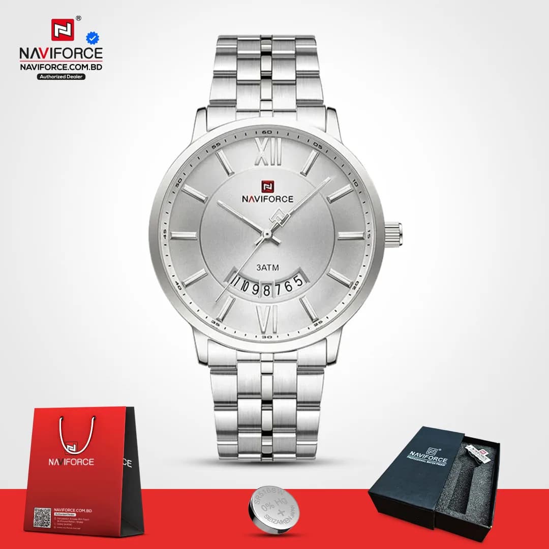 Naviforce-9238-–-Silver-For-Men