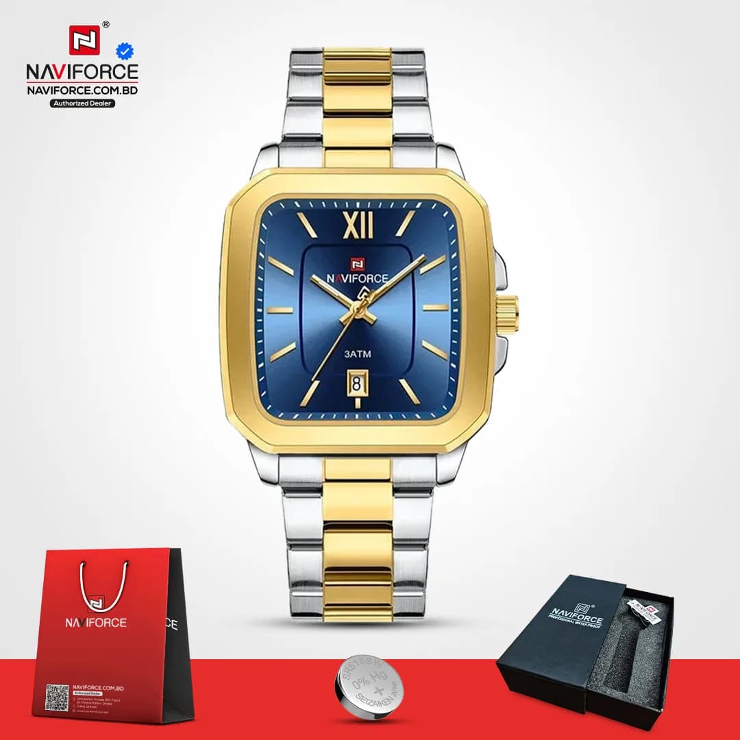 Naviforce-9239-–-Silver-Gold-Blue-For-Men