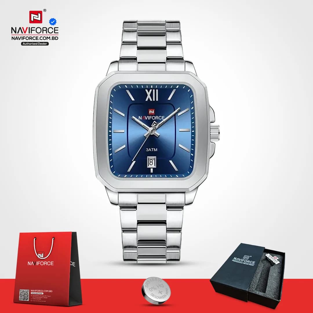 Naviforce-9239-–-Silver-Blue-For-Men