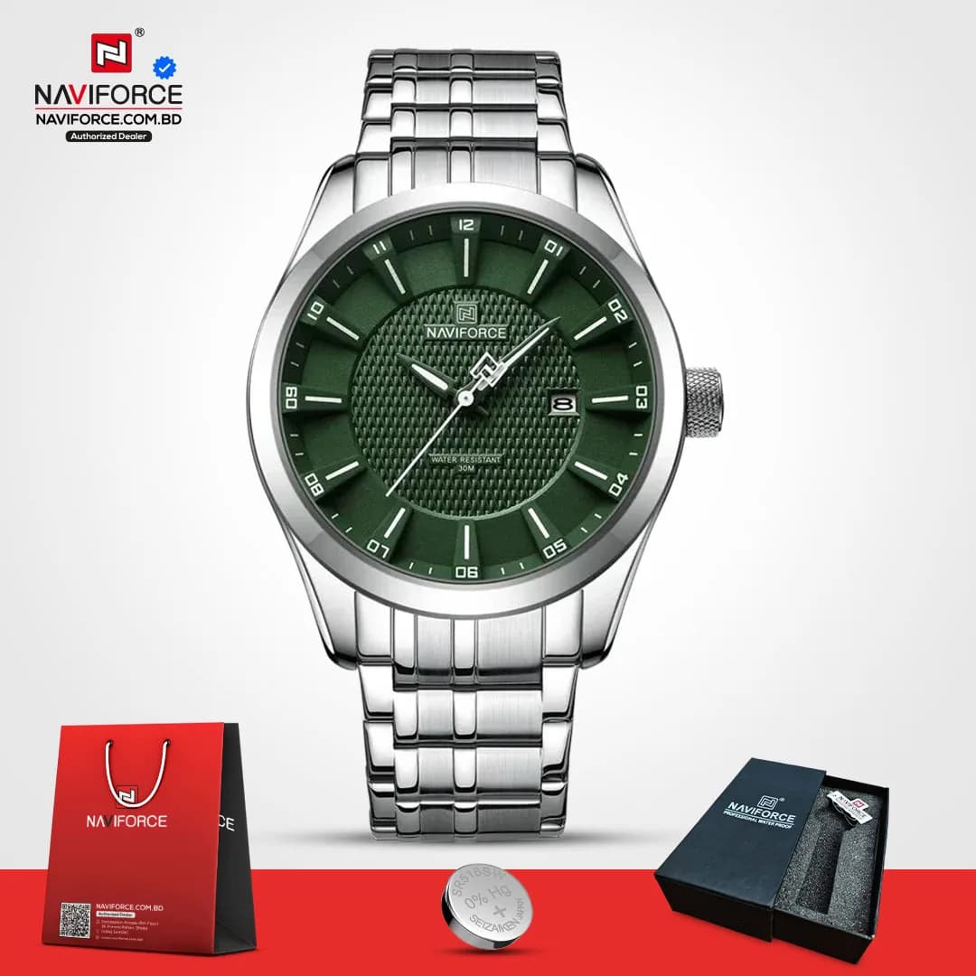 Naviforce-8032-CH-–-Silver-Green-For-Men