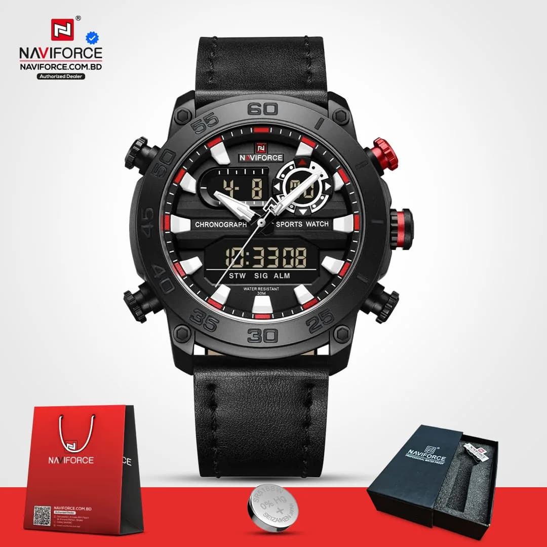 Naviforce-9235-L-–-Black-Red-For-Men