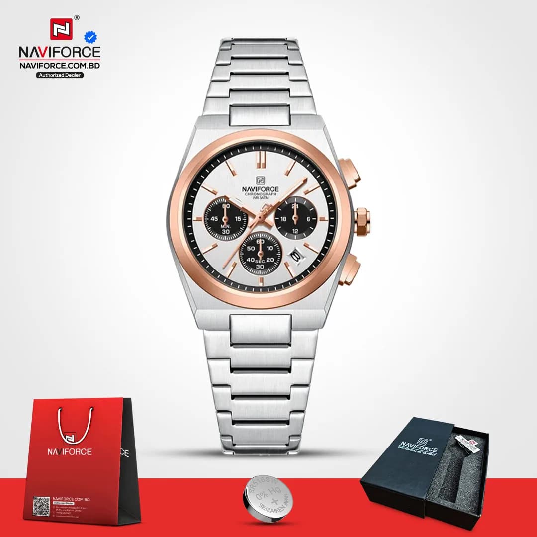 Naviforce-8048-CH-–-Sliver-Rose-Black-For-Women