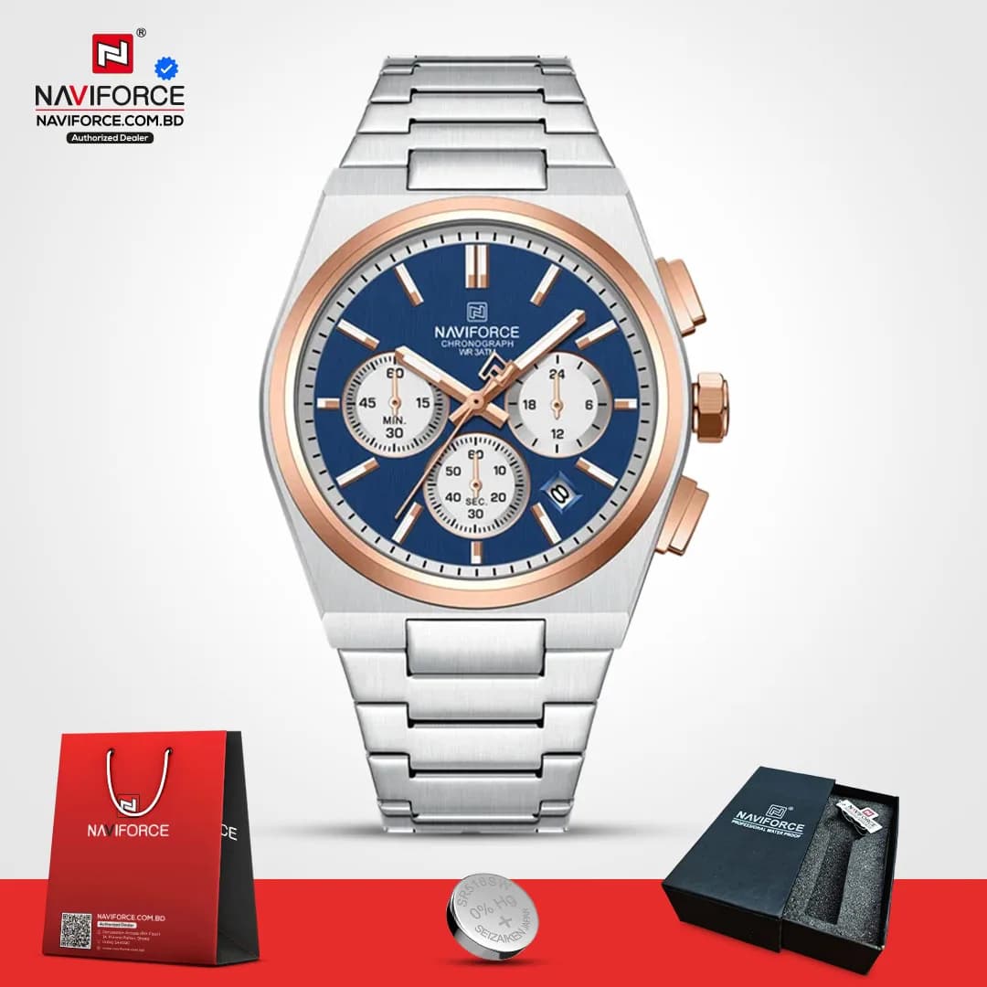 Naviforce-8048-CH-–-Sliver-Rose-Blue-For-Men