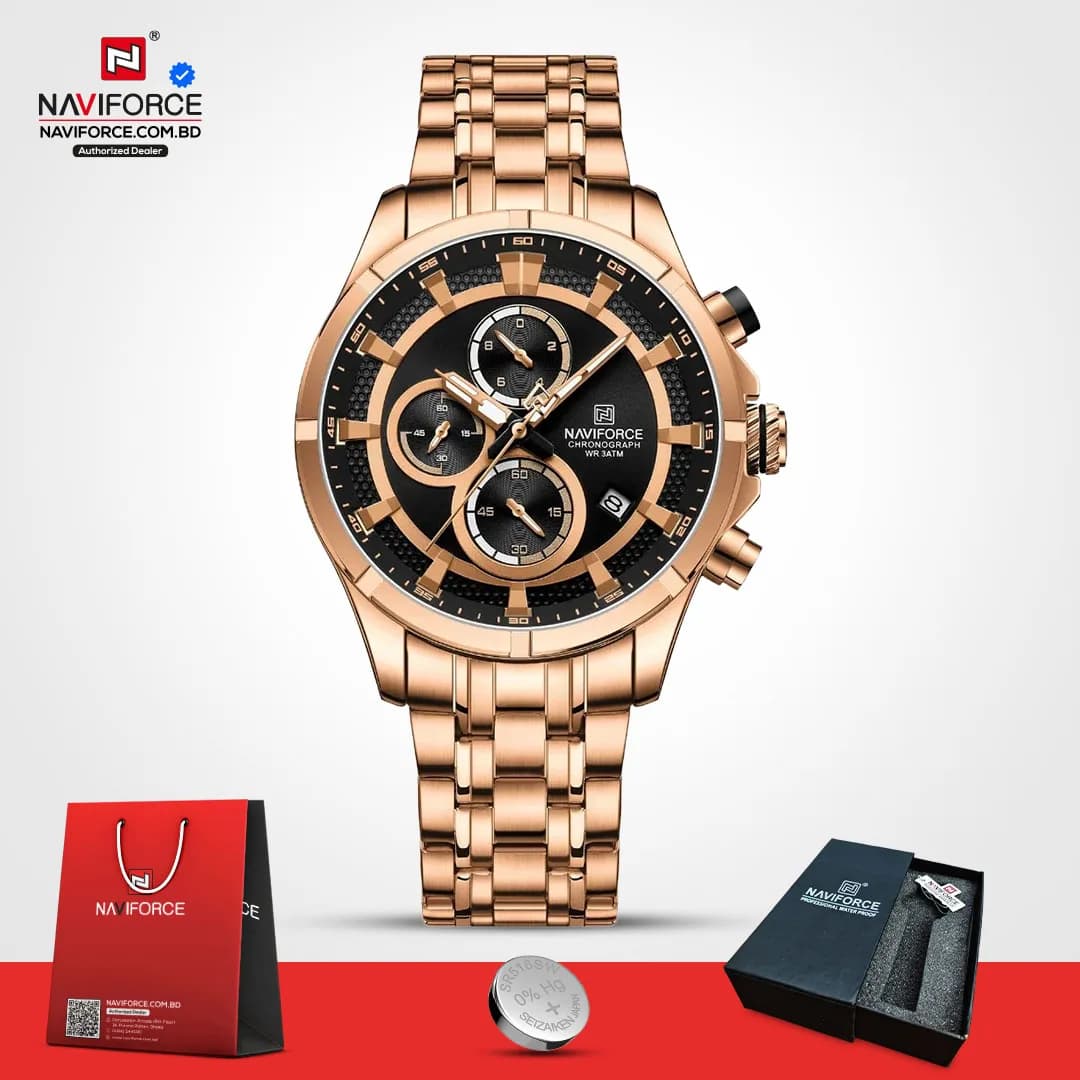 Naviforce-8046-CH-–-Rose-Gold-Black-For-Man