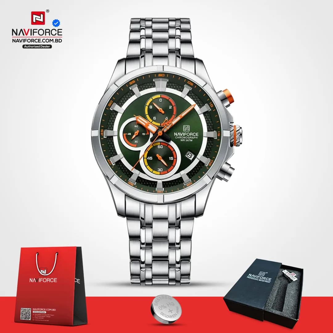 Naviforce-8046-CH-–-Silver-Green-For-Man
