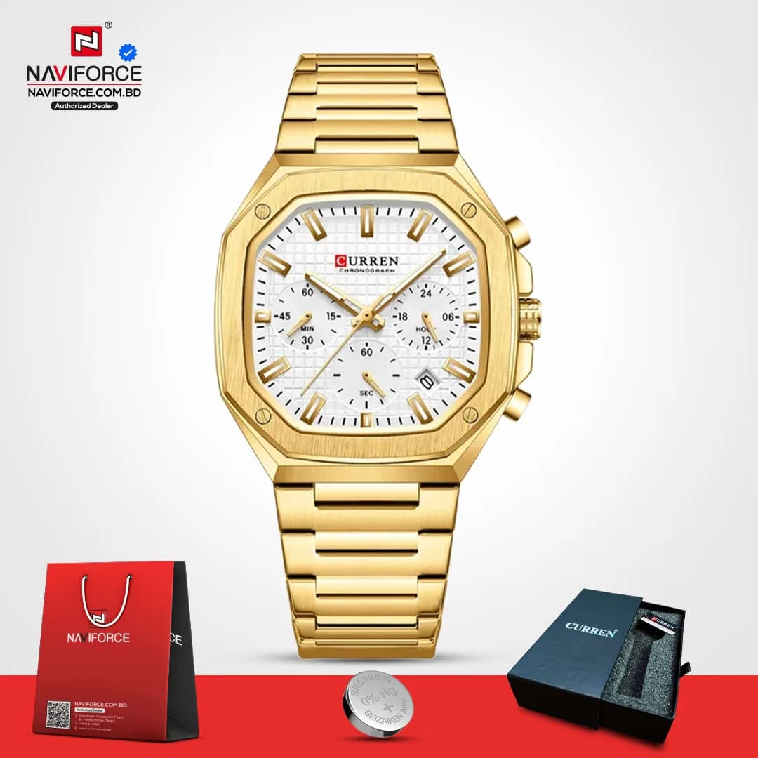 Curren-8459-CH-–-Gold-For-man