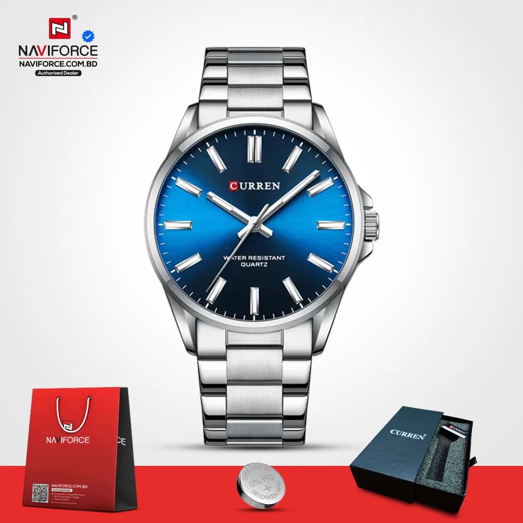 Curren-9090-–-Silver-Blue