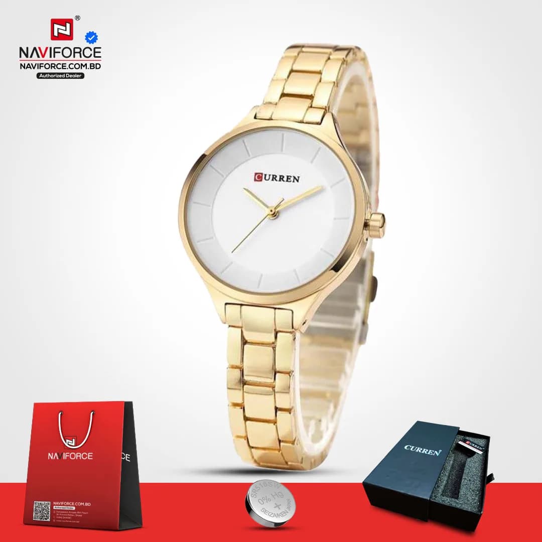 Curren-9015-Women-–-Gold-White