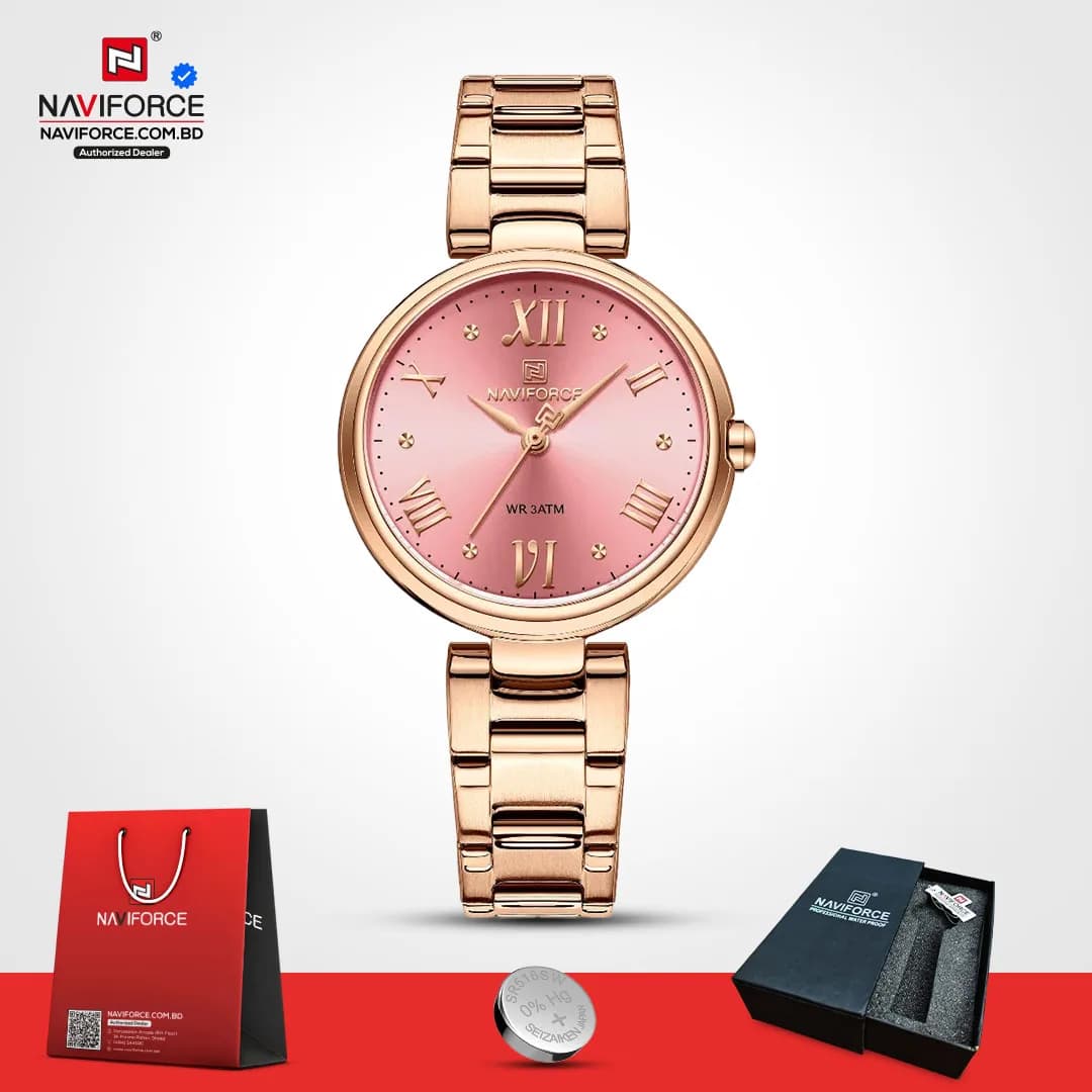 Naviforce-5030-Women-Watch-–-RoseGold-Pink