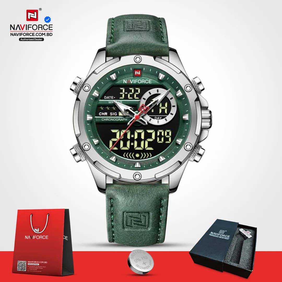 Naviforce-9208-L-–-Silver-Green