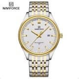 Naviforce 8039 - Silver Gold White For Men