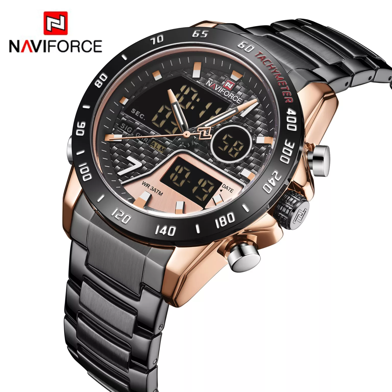 Naviforce 9171 CH - Black Gold - Image 3
