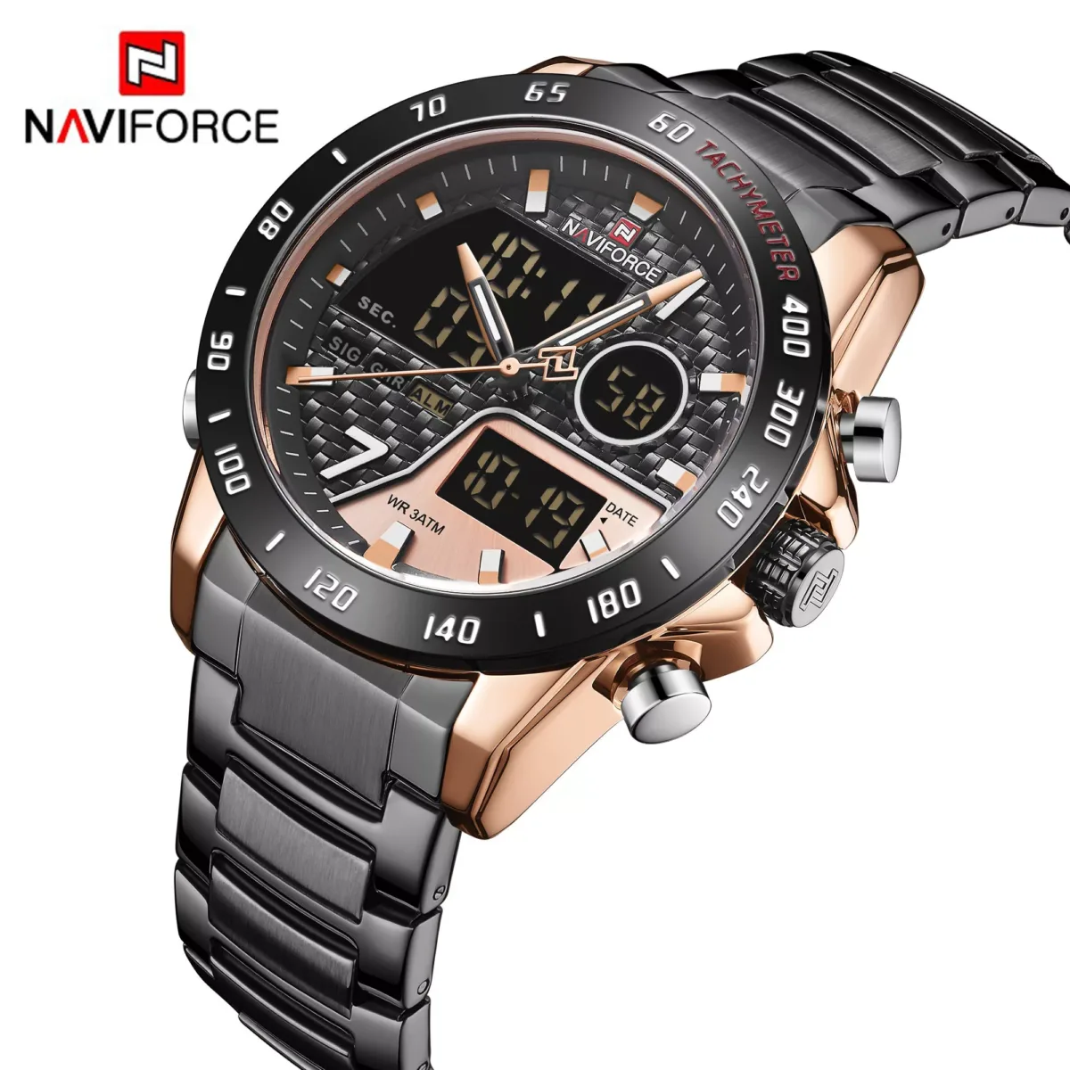 Naviforce 9171 CH - Black Gold - Image 3