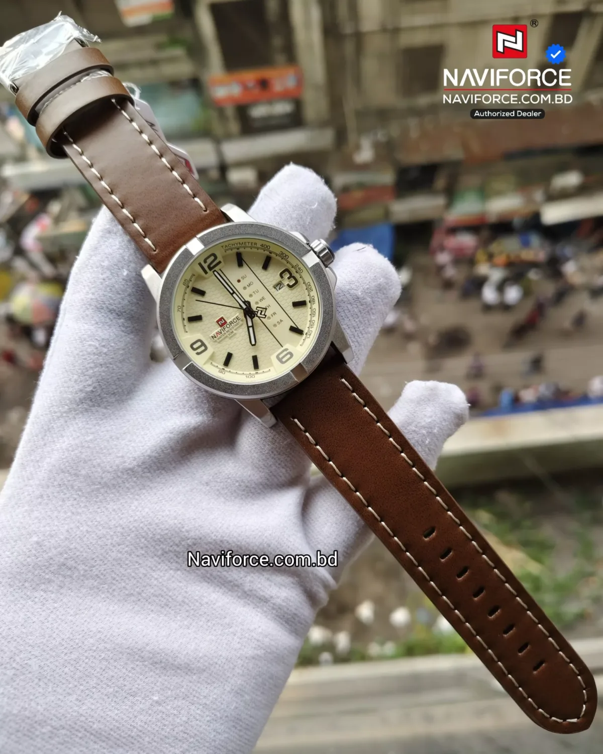 Naviforce 9177 L - Silver Brown - Image 4