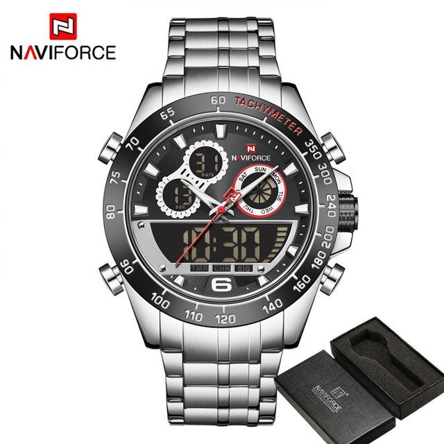 Naviforce 9188 CH - Silver Watch Price in Bangladesh - Naviforce Bangladesh