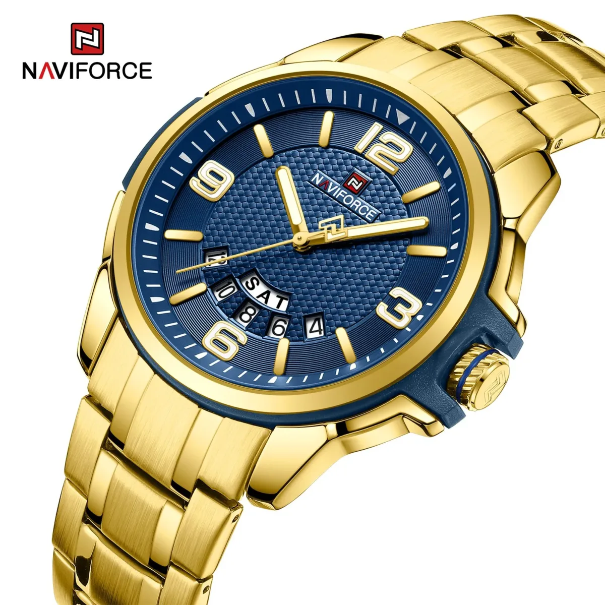 Naviforce 9215 CH - Gold Blue - Image 2