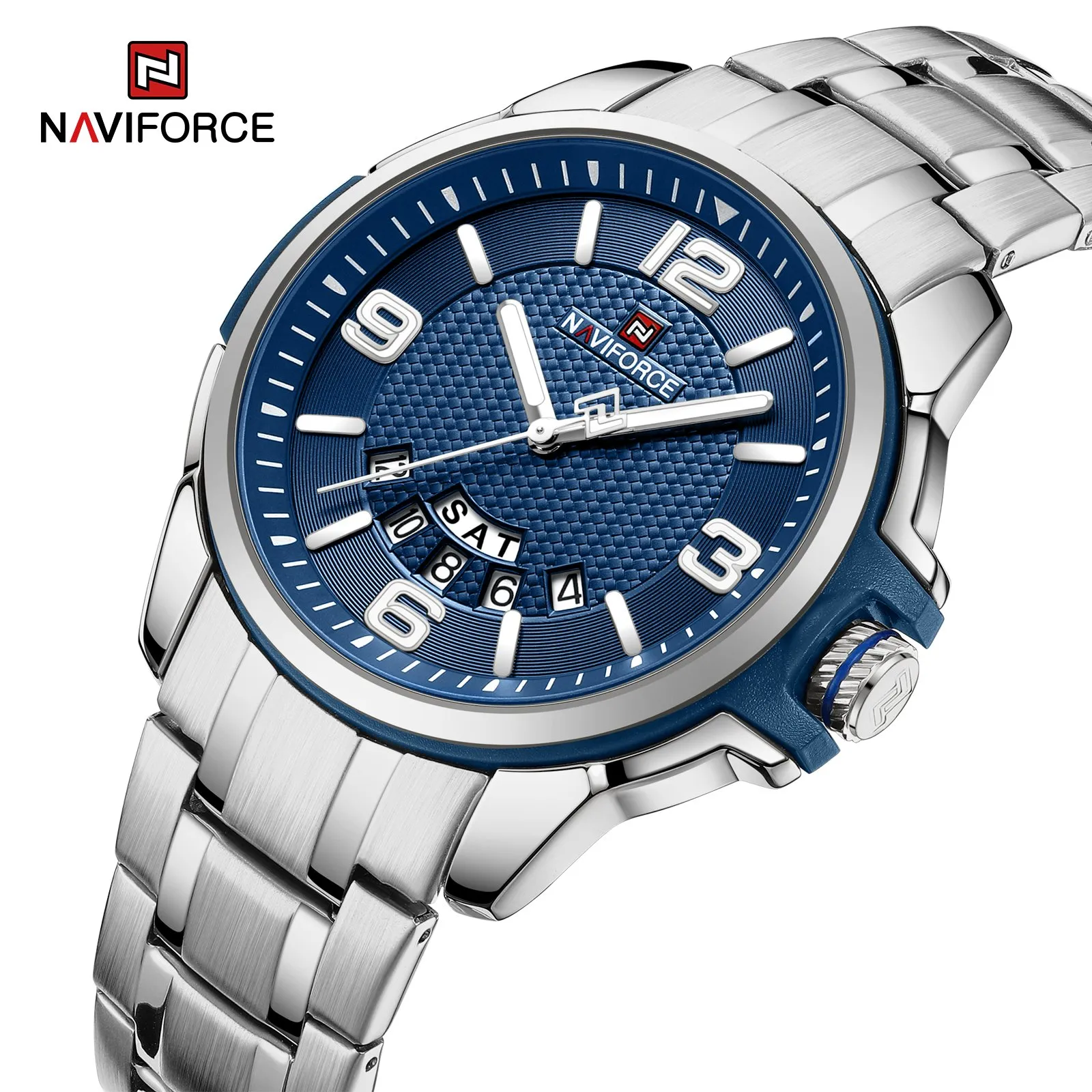 Naviforce 9215 CH Silver Blue Watch Price In Bangladesh Naviforce Bangladesh