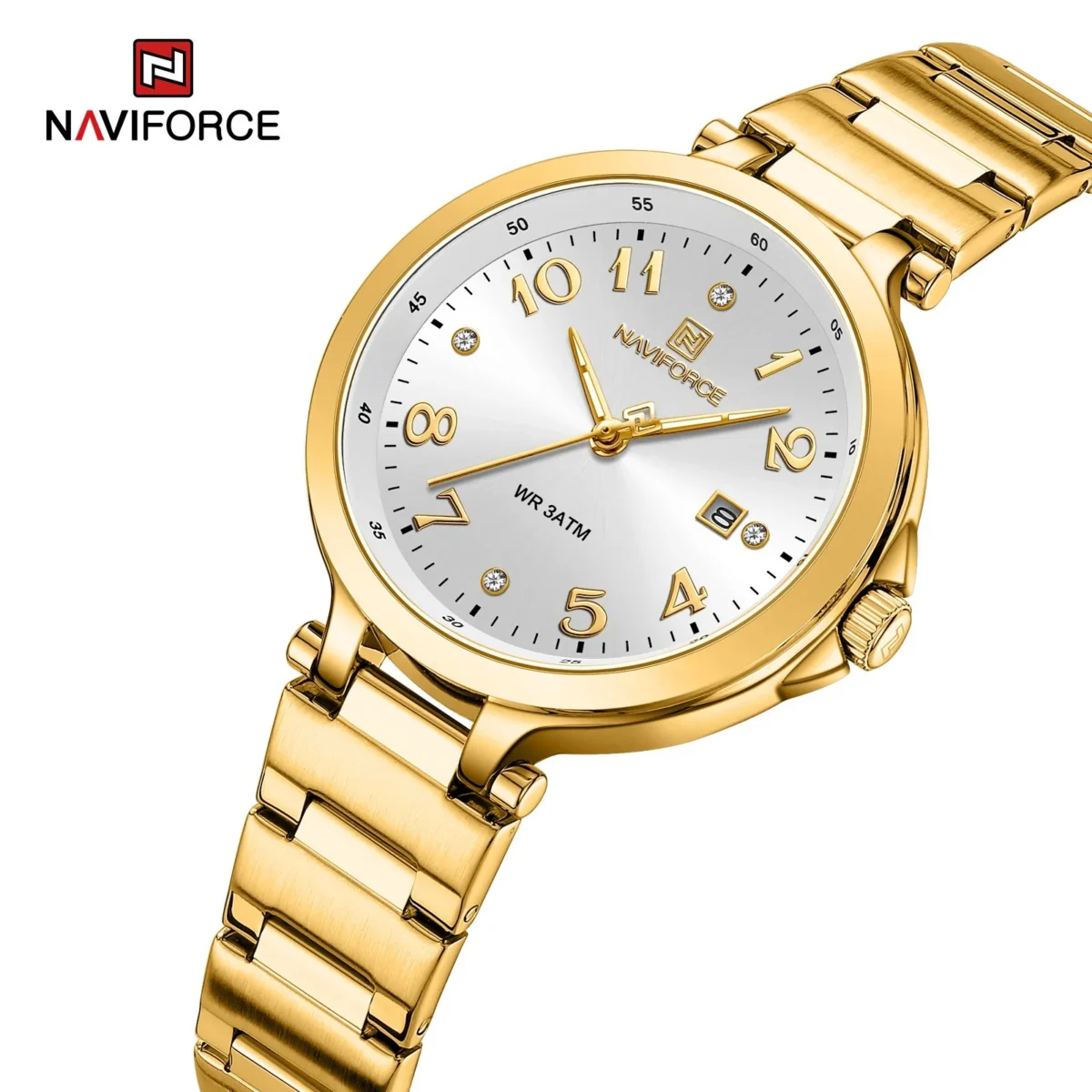Naviforce 5033 - Gold White - Image 1