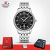 Naviforce 8040 For Men - Silver Black