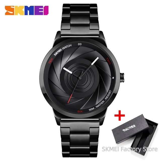 Skmei best sale black watch