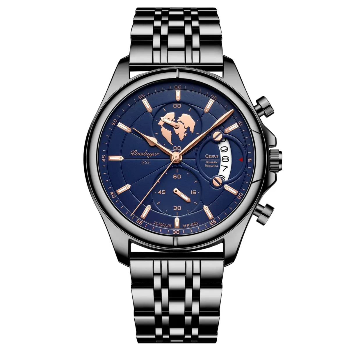 Poedagar 802 CH - Black Blue - Image 1
