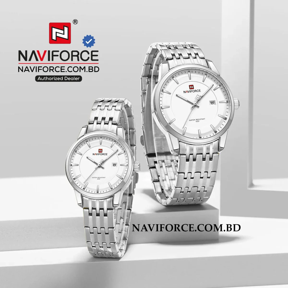 Naviforce 9228 Couple - Sliver - Image 2