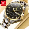 Olevs 2906 - Sliver Gold Black For Man