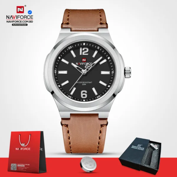 Naviforce 9233 - Brown Black - Image 2