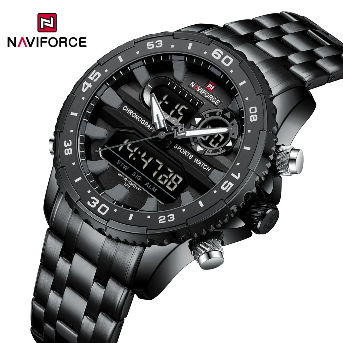 Naviforce 9234 CH For Man - Black Gray - Image 2