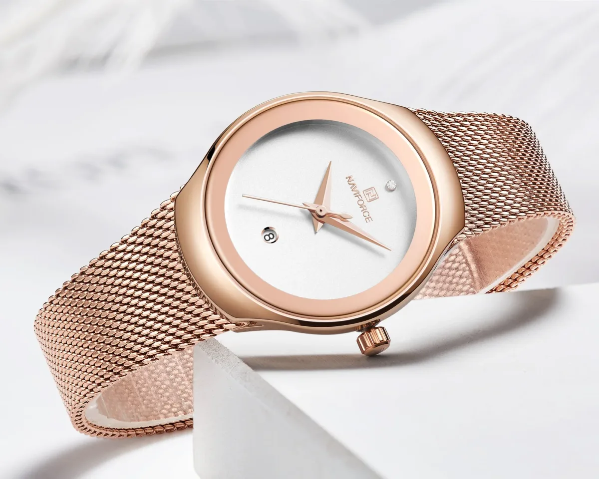 Naviforce 5004 - RoseGold White - Image 1