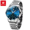 Olevs 2925 CH - Sliver Blue For Men