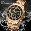 Naviforce 8046 CH - Rose Gold Black For Man - Image 2