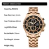 Naviforce 8046 CH - Rose Gold Black For Man - Image 6