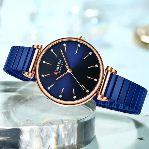 Curren 9081 CH - Blue Rose Gold For Women - Image 4