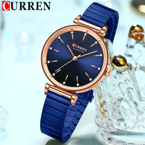 Curren 9081 CH - Blue Rose Gold For Women - Image 6