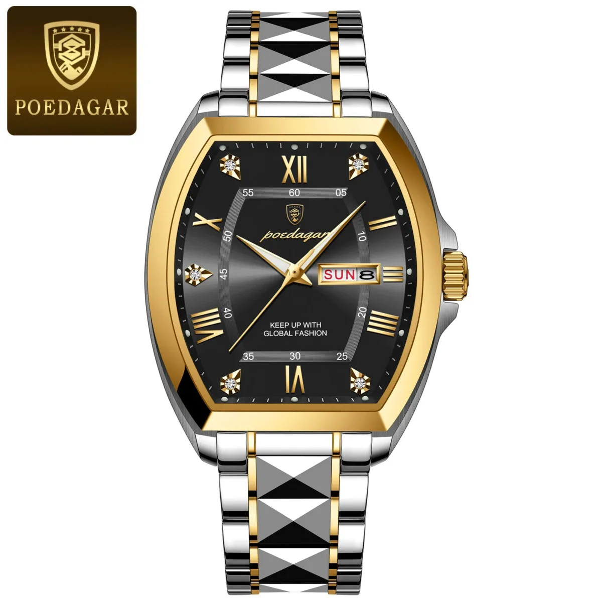 Poedagar 958 CH - Gold Black For Men - Image 4