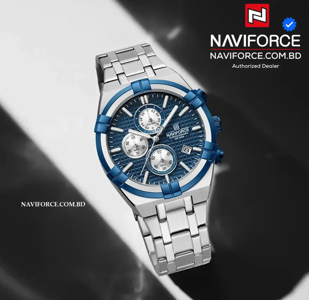Naviforce 8042 CH - Sliver Blue - Image 2